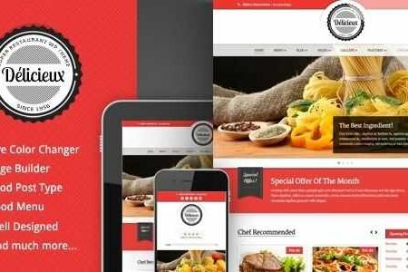 Delicieux Restaurant WordPress Theme GPL v1.3.5