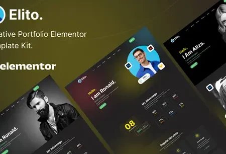 Elito Creative Portfolio Elementor Template Kit GPL v1.0