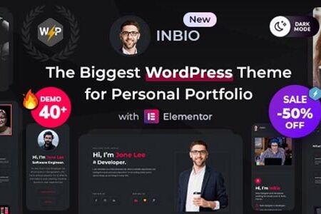 InBio Theme GPL v3.0.5 – Personal Portfolio Resume Theme