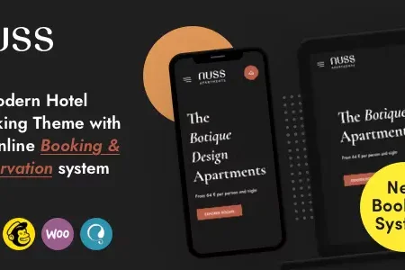 Nuss Theme GPL v1.3.6 – Hotel Booking WordPress